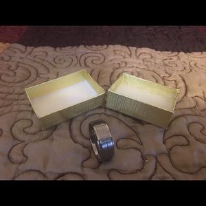 Men’s Stainless Steel Band Ring with Box Sz 7 1/2